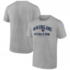 New England Patriots Fanatics Heather Gray Screen Blocking T-Shirt