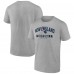 New England Patriots Fanatics Heather Gray Screen Blocking T-Shirt