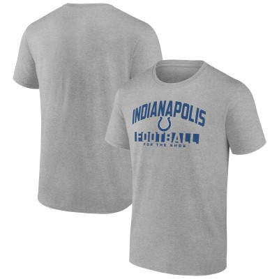 Indianapolis Colts Fanatics Heather Gray Screen Blocking T-Shirt