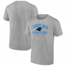Футболка Carolina Panthers Fanatics Heather Gray Screen Blocking
