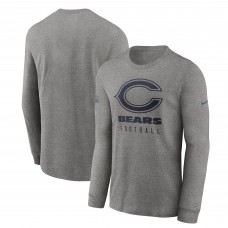 Футболка Chicago Bears Nike Heather Gray Team Issue Long Sleeve Performance Футболка Chicago Bears Nike Heather Gray Team Issue Long Sleeve Performance