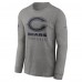 Футболка Chicago Bears Nike Heather Gray Team Issue Long Sleeve Performance