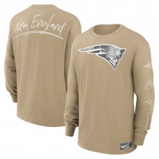New England Patriots Nike Tan Essential Statement Max90 Long Sleeve T-Shirt