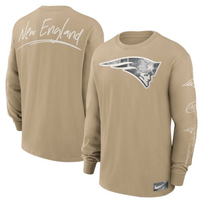 New England Patriots Nike Tan Essential Statement Max90 Long Sleeve T-Shirt