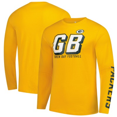Футболка с длинным рукавом Green Bay Packers Fanatics Gold