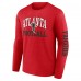 Футболка с длинным рукавом Atlanta Falcons Fanatics Red Vintage Combo Up Two
