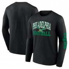 Футболка с длинным рукавом Philadelphia Eagles Fanatics Vintage Combo Up Two - Black