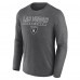 Las Vegas Raiders Fanatics Heather Charcoal Fundamentals Long Sleeve T-Shirt