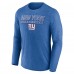 New York Giants Fanatics Heather Royal Fundamentals Long Sleeve T-Shirt