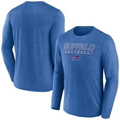 Футболка с длинным рукавом Buffalo Bills Fanatics Heather Royal Fundamentals