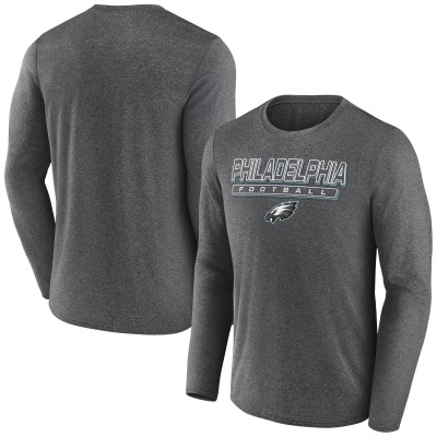 Футболка с длинным рукавом Philadelphia Eagles Fanatics Fundamentals - Heather Charcoal