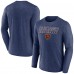 Футболка с длинным рукавом Chicago Bears Fanatics Heather Navy Fundamentals Футболка с длинным рукавом Chicago Bears Fanatics Heather Navy Fundamentals