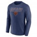 Футболка с длинным рукавом Chicago Bears Fanatics Heather Navy Fundamentals