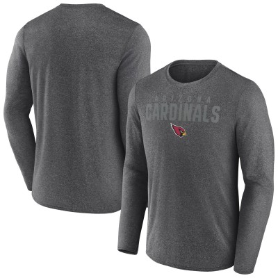 Arizona Cardinals Fanatics Heather Charcoal Blackout Long Sleeve T-Shirt