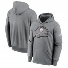 Толстовка Pittsburgh Steelers Nike Performance Fleece - Heather Gray
