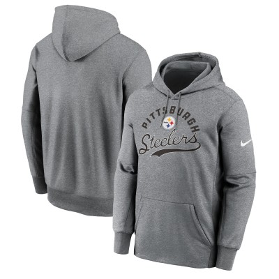 Толстовка Pittsburgh Steelers Nike Performance Fleece - Heather Gray