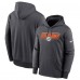 Miami Dolphins Nike Anthracite Team Muscle Performance Fleece Pullover Hoodie