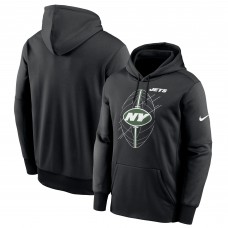 New York Jets Nike Black Performance Fleece Pullover Hoodie New York Jets Nike Black Performance Fleece Pullover Hoodie