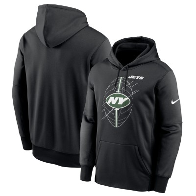 New York Jets Nike Black Performance Fleece Pullover Hoodie