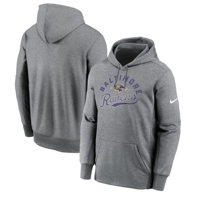 Толстовка Baltimore Ravens Nike Heather Gray Performance Fleece