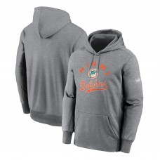 Толстовка Miami Dolphins Nike Heather Gray Performance Fleece