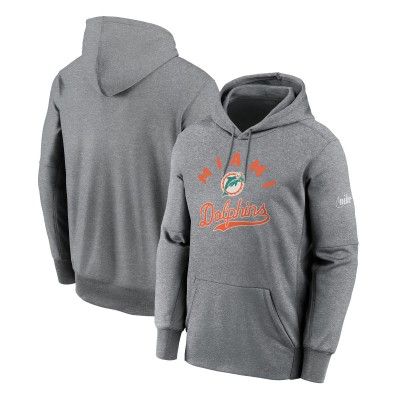 Толстовка Miami Dolphins Nike Heather Gray Performance Fleece
