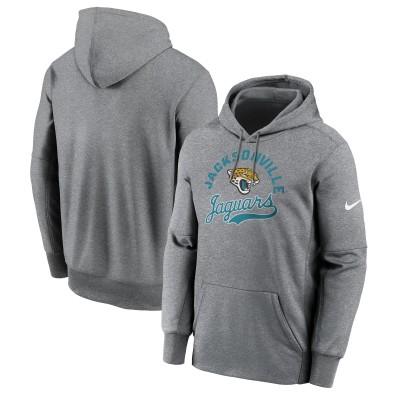 Jacksonville Jaguars Nike Heather Gray Performance Fleece Pullover Hoodie