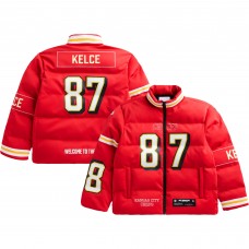 Unisex Kansas City Chiefs Travis Kelce Red Off Season x NFL Player Puffer Jacket