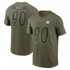Футболка Pittsburgh Steelers T.J. Watt Nike Olive 2025 Salute to Service