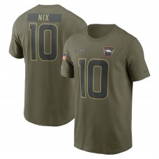 Футболка Denver Broncos Bo Nix Nike Olive 2025 Salute to Service