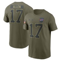 Футболка Buffalo Bills Josh Allen Nike Olive 2025 Salute to Service