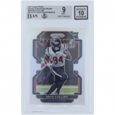 Nico Collins Houston Texans Autographed 2021 Panini Prizm Rookie Variations Silver #V-360 Beckett Fanatics Witnessed Authenticated 9/10 Rookie Card