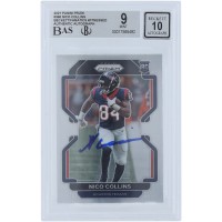 Nico Collins Houston Texans Autographed 2021 Panini Prizm #360 Beckett Fanatics Witnessed Authenticated 9/10 Rookie Card