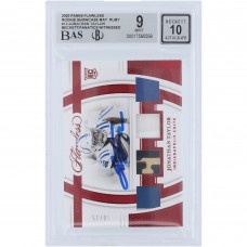 Jonathan Taylor Indianapolis Colts Autographed 2020 Panini Flawless Ruby Rookie Showcase Materials 4 Color Quad Relic #RS13 #10/15 Beckett Fanatics Witnessed Authenticated 9/10 Rookie Card