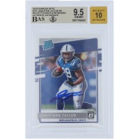 Jonathan Taylor Indianapolis Colts Autographed 2020 Panini Donruss Optic #167 Beckett Fanatics Witnessed Authenticated 9.5/10 Rookie Card