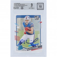 Dalton Kincaid Buffalo Bills Autographed 2023 Panini Donruss #308 Beckett Fanatics Witnessed Authenticated 9/10 Rookie Card