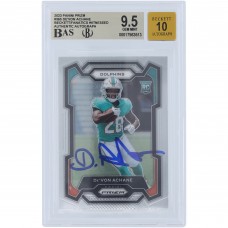 DeVon Achane Miami Dolphins Autographed 2023 Panini Prizm #365 Beckett Fanatics Witnessed Authenticated 9.5/10 Rookie Card