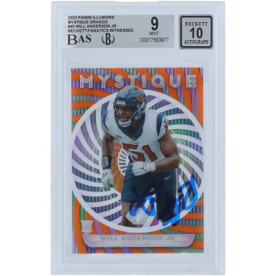 Will Anderson Jr. Houston Texans Autographed 2023 Panini Illusions Mystique Orange #40 Beckett Fanatics Witnessed Authenticated 9/10 Rookie Card
