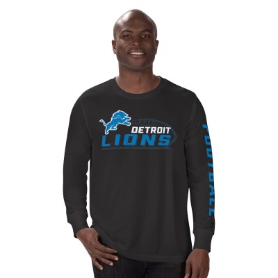 Футболка с длинным рукавом Detroit Lions Starter Black Half Time