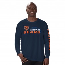 Футболка с длинным рукавом Chicago Bears Starter Navy Half Time