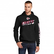 Kansas City Chiefs Starter Black Wordmark Logo Pullover Hoodie
