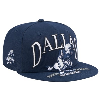 Бейсболка Dallas Cowboys New Era Navy Throwback Oversized 59FIFTY