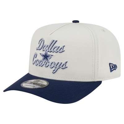 Бейсболка Dallas Cowboys New Era Cream/Navy Chainstitch A-Frame 9FIFTY