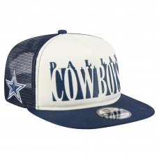 Бейсболка Dallas Cowboys New Era Cream/Navy Cutout A-Frame 9FIFTY Snapback
