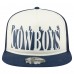 Бейсболка Dallas Cowboys New Era Cream/Navy Cutout A-Frame 9FIFTY Snapback