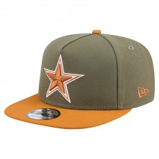 Бейсболка Dallas Cowboys New Era Olive/Brown Two-Tone A-Frame 9FIFTY Snapback