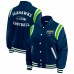 Женская Seattle Seahawks WEAR by Erin Andrews College Navy Varsity Lightweight Full-Snap Jacket Женская Seattle Seahawks WEAR by Erin Andrews College Navy Varsity Lightweight Full-Snap Jacket