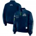  Женская футболка Seattle Seahawks WEAR by Erin Andrews College Navy Patch Full-Zip Bomber Jacket