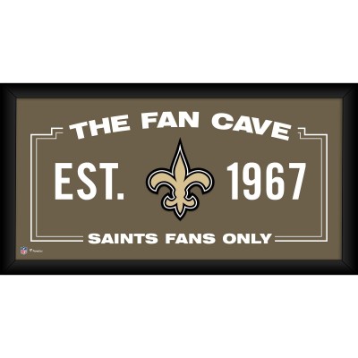 New Orleans Saints Fanatics Authentic Framed 10 x 20 Fan Cave Collage