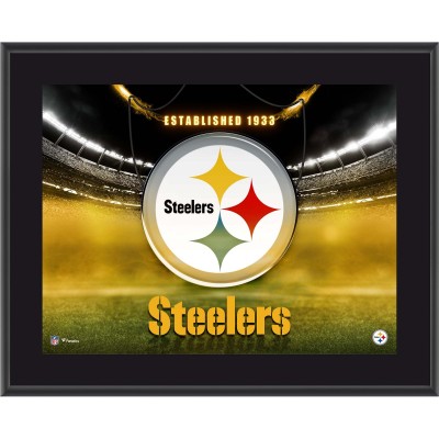 Pittsburgh Steelers Authentic 10.5 x 13 Horizontal Team Logo Sublimated Plaque